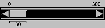 Image shows horizontal slider with starting range of 0 and ending range of 300. The slider thumb is labeled 60.