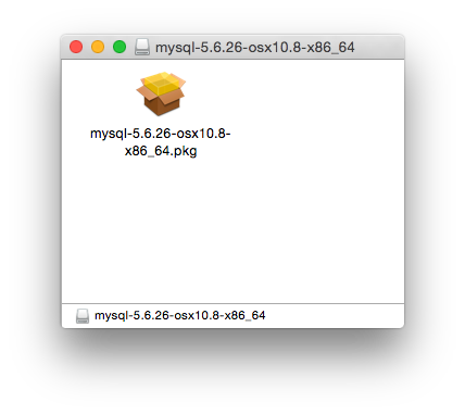 MySQL Package Installer: DMG Contents